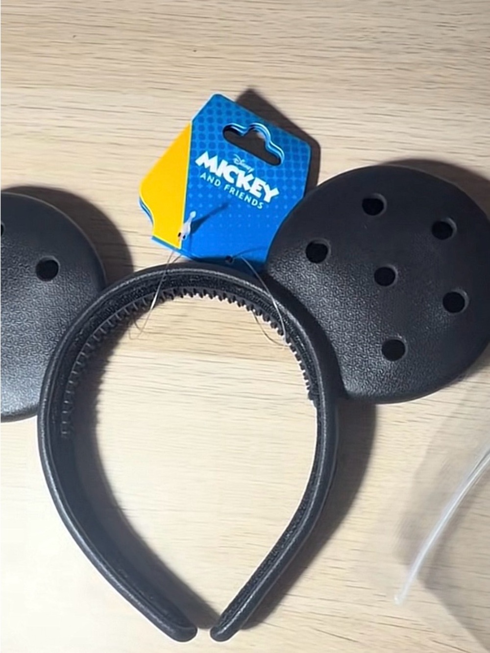 Disney x Crocs Black Mickey & Friends Ear Headband with Blue Tag